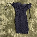 Hera Collection New Women's Elegant On or Off-Shoulder Black Ruched Dress Small Photo 5