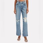 AGOLDE  Lana Distressed Straight Jeans, Backdrop, 24” Photo 1