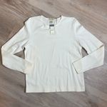 Eddie Bauer Womens White Long Sleeve Crew Neck Top Size Large NWT Photo 8