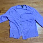 White House | Black Market Purple Snap Front Cardigan Sweater L Photo 0