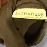 Sag Harbor Woman‎ Linen Blend Black Button Photo 3