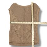 White House | Black Market WHBM Boho Multi Knit Sleeveless Slouchy Sweater Vest Tan XS Photo 11