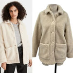 Madewell Sherpa Walton Shirt-Jacket Cream Ivory Button Down Size XS Photo 1