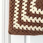 Handcrafted Made Spain Boho Vintage Retro Crocheted Granny Square Shopper Tote Photo 1