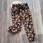 Garnet Hill NWT  organic‎ cotton floral print trousers Photo 2