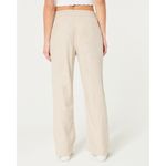 Hollister  Adjustable-rise pull-on baggy Linen Blend Cream pants Small #761 Photo 3