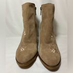 Lucky Brand Ankle Embroidered Boots Elenor Tan Suede 8M Photo 1