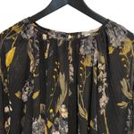 A New Day Womens XXL Floral Print Long Sleeve Blouse Black Trendy Photo 1