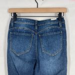 Almost Famous Skinny Jeans Womens 0 Blue Cotton Mid Rise Distressed Frayed Hem Photo 6