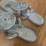 Jack Rogers  Silver glitter medallion jelly thong sandals size US 9 Photo 3