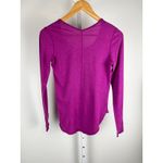 Lululemon  Purple Long Sleeve Top Thumb Holes Athletic Shirt Love Scoop? Hot Pink Photo 7