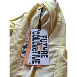 Future Collective Babydoll Yellow Maxi Dress Adjustable Straps & Ruffle Details Size 16 Photo 4