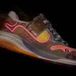 Gucci Ultrapace Ace Snake Leather Distressed Suede 592348 Women Sneakers 34.5 Designer Photo 2