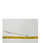 Ori Tao Simple Oval Pendant Necklace, Blue Center Stone Silver Tone Reversible Photo 4