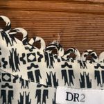 DR2 Sleeveless Tunic Blouse Black and White Top Size Small Photo 6