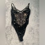 Victoria's Secret Victoria’s Secret Black velvet Star Embellished Bodysuit lingerie medium Photo 0