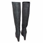 Vince Black Suede & Nubuck Leather Vivian Wedge Tall Boots Shoes size 6 Photo 2