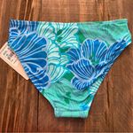 MONTE & LOU Mid Rise Ruched Swim Bottoms NEW Size 8 AU/ 4 US Blue Photo 0