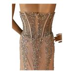Anny Lee  Mermaid Sweetheart Sheer Bodice formal dress in nude size large Photo 12