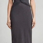 All Saints Paloma Midi Dress Grey Large Photo 0