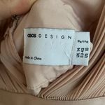 ASOS Size 10P pleated maxi dress tie wrap waist Blush Pink Bridesmaid Formal Photo 4