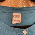 PINK - Victoria's Secret Victoria’s Secret Pink Women’s Small Teal Long Sleeve Button Down Shirt Top Photo 3