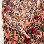 Ambiance szS flowered faux wrap bodice skirted elastic waist shorts romper EUC Red Photo 5