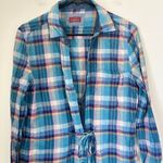 Jachs Girlfriend  Blue Plaid Shirt Dress/Tunic - Size: Medium Photo 2