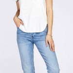 Gentle Fawn  S Alabama Curved Hem T-Shirt Top White Tee Scoop Relaxed Soft Photo 0