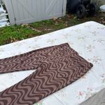 Brown wavy high waisted flair leggings‎ Small Photo 6