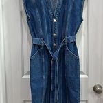 NWT Ética Denim Issa Seamed Dress Topaz River Sz S Blue Photo 2