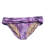 Lands' End Women's Purple Paisley Bikini Swimsuit Bottom Floral Purple Size 16 Photo 5