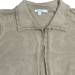 Chico's Textured Floral Lace Trimmed Cardigan Jacket Womens Size XL Photo 1