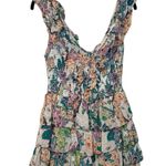 Anthropologie Love The Label Floral Ruffle Smocked Mini Dress Size Medium Photo 0