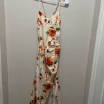 Zaful Women Summer Floral Spaghetti Midi Dress Sexy V Neck Sleeveless White Size 4 Photo 6