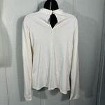 Halogen  Off White Cutout Mock Neck Knit  Long Sleeve Top Size Large NWOT Photo 8