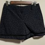 Rebecca Taylor  Black Leopard Printed Shorts Eyelet Trim- Size 2 Photo 2