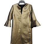 BCBG MAXAZRIA Judy Metallic Bell Sleeve Shift Dress Size S Photo 5