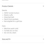 LUNYA Spa Terry Robe in Sincere White Size X Photo 4