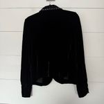 Think Tank Women’s Medium Black Velvet Blazer Vintage Silk Blend Photo 3