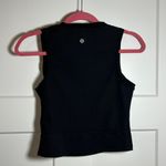 Lululemon Size 6  black crop athletic tank top Photo 3