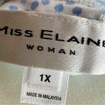 Miss Elaine Long Sleeve Ruffles Light Blue Polka Dot Nightgown House Dress Cozy Size 1X Photo 6