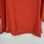 New Direction  Boho Gauzy Top Orange Embroidered Western Split Neck Size 3X Photo 8