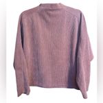 Madewell Women’s Top Cozy Funnel Neck Striped Jacquard Textural Size M. Mauve Photo 2