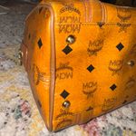 MCM  Tan Leather Satchel with Gold Accents Photo 6