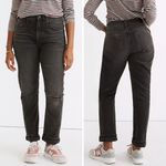 Madewell NEW High-Rise Slim Boyjean in Caton Wash Ripped-Knee, 25 Photo 1