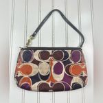 Coach  Y2K Vintage Multicolor Signature Satin Wristlet Photo 4
