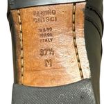 Tanino Crisci Black Leather Ankle Boots Size 37.5 Buckle Strap Made in Italy Photo 6