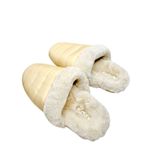 Vionic  Slippers Size 6.5 Cream Josephine Faux Fur Slip On Winter Comfy Shoes Photo 3