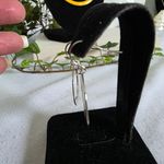 Boutique Silver Choker Necklace with Orange Enamel Circle Pendant and Earrings Set Photo 6